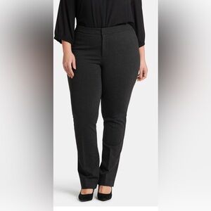 NYDJ Lift X Tuck Classic Trouser Pant in charcoal grey-Size 14-16-New with tags